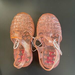 Girls Glitter Jelly Sandals